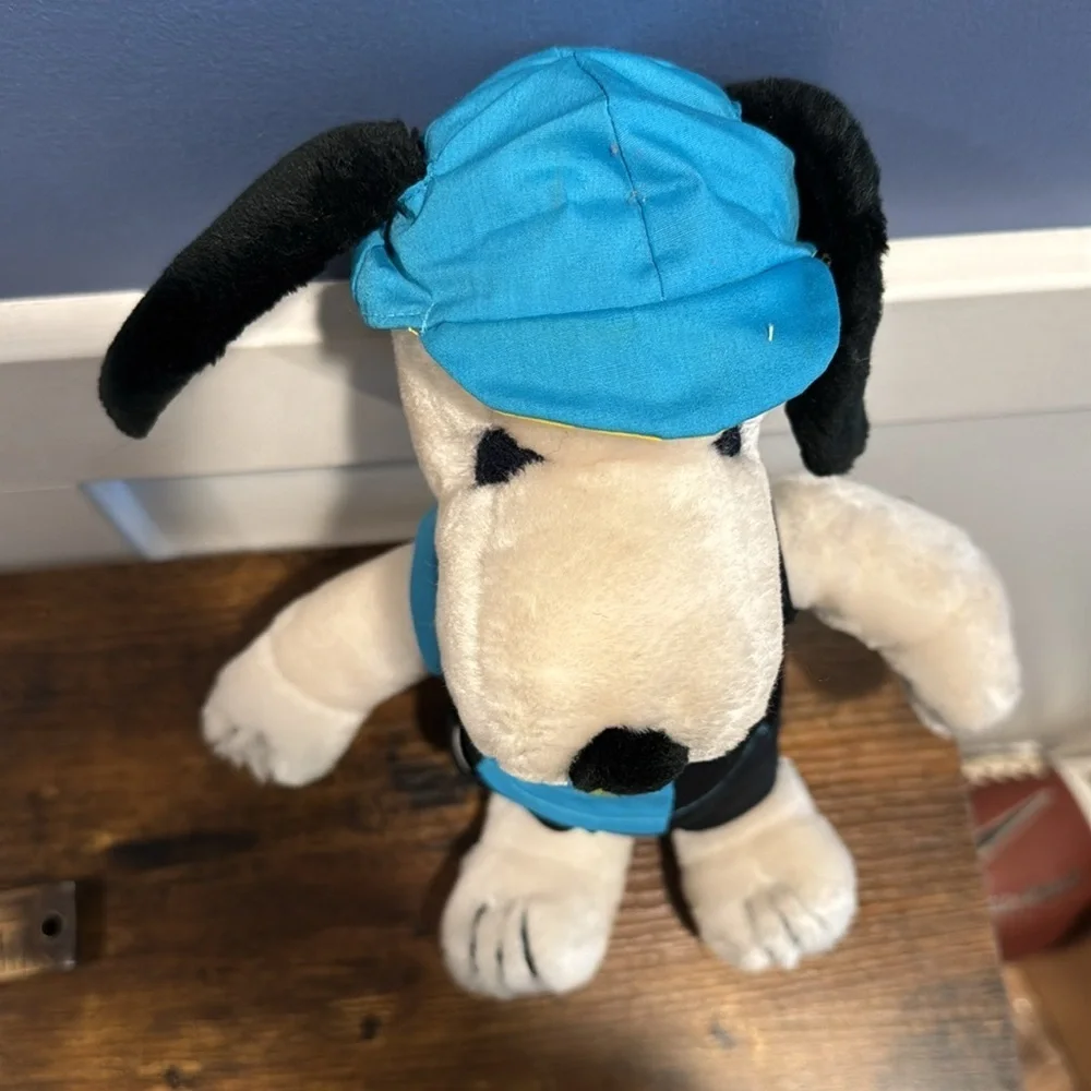 Snoopy Vintage Applause 1968 Bicycle Racing Plush Animal with tags